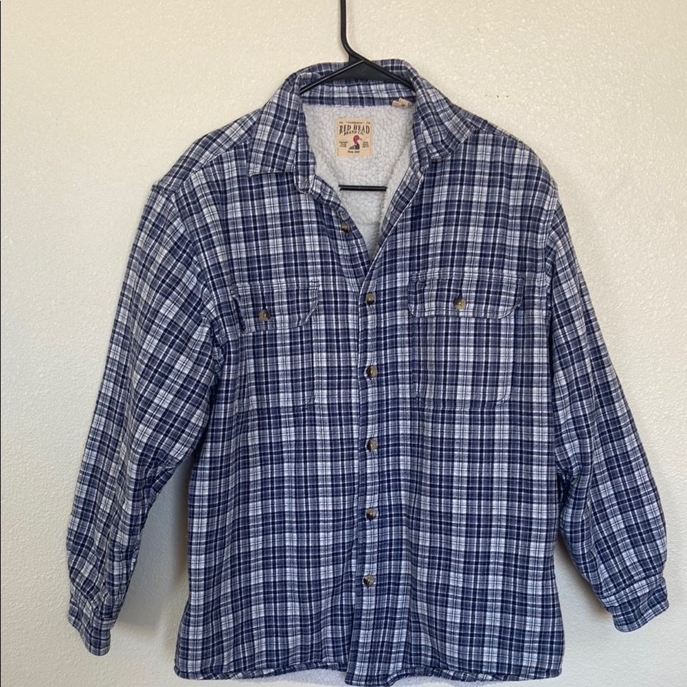Red Head Brand Co. Blue Plaid Button-Up Flannel Shirt